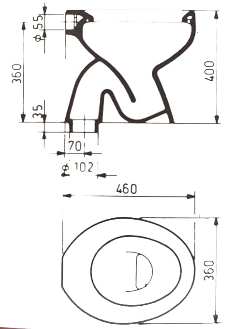 Pozzi Ginori Vaso Baltico a Cacciata per Disabili H 40cm A Terra Bianco 35301