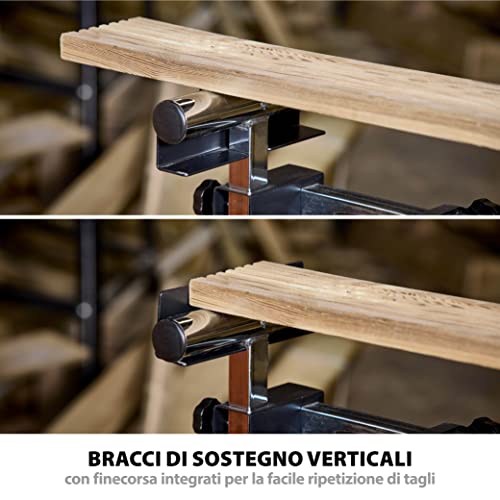 Evolution Power Tools supporto per troncatrice Plus - Supporto pieghevole compatto con bracci estensibili, compatibilità universale con Evolution, Makita, DeWalt, Bosch, Ryobi, Einhell e Metabo