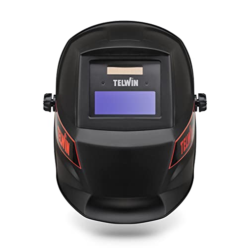 Telwin Force 165 Saldatrice Inverter Ad Elettrodo Con Maschera Automatica E Accessori Di Saldatura, 230 V, 4,23 Kg, Nero Rosso