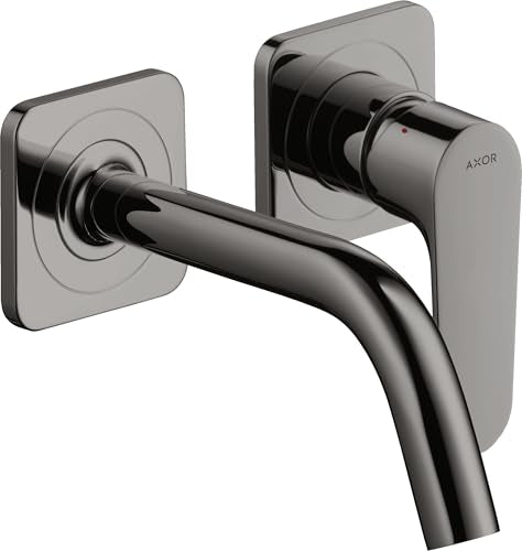 Hansgrohe AXOR Citterio M Miscelatore monocomando monocomando per lavabo a incasso con rosette e bocca corta Montaggio a parete, Colorazione: Cromo nero lucido