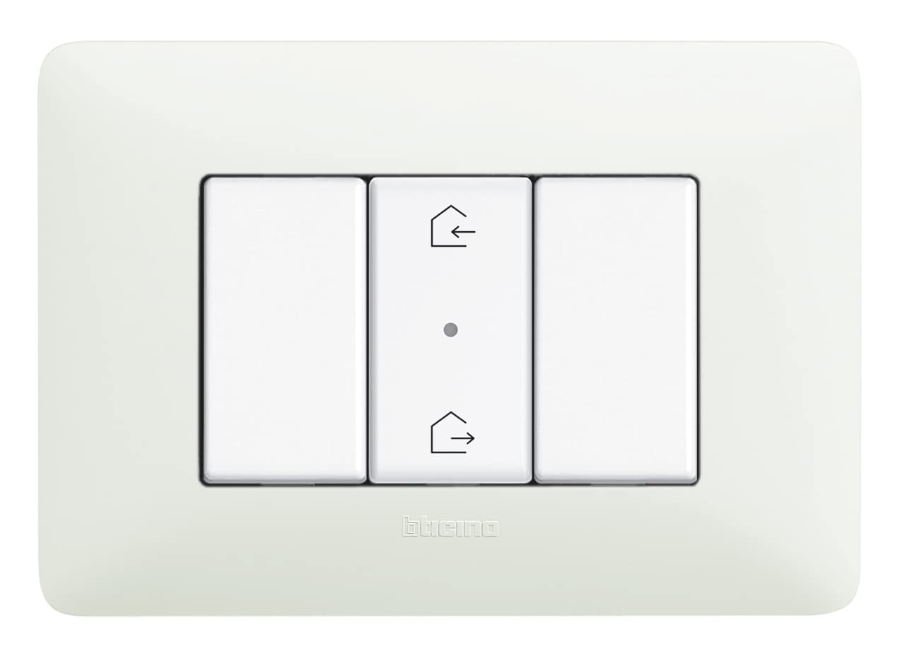 Bticino AM4570CWI Comando Entra ed Esci Wireless Matix Smart, per Creare Scenari Personalizzabili di Luci e Tapparelle, 1 Posto, Bianco