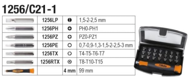 Beta BW 2054E-128 - Valigia con assortimento di 128 utensili