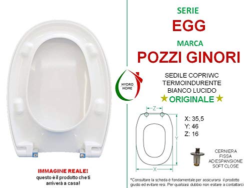 Copriwater Egg Pozzi Ginori termoindurente bianco Soft Close Originale