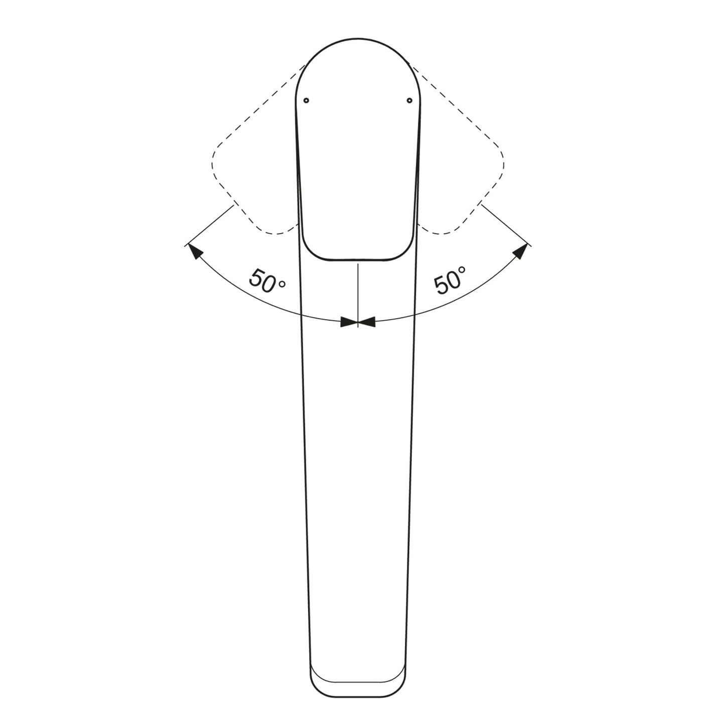 Ideal Standard - Ceraplan Miscelatore Monocomando da appoggio su lavello con bocca di erogazione bassa orientabile (h 134mm)