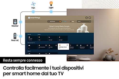 SAMSUNG QE85QN800AATXZT Smart TV 85" Neo QLED 8K, Ultra HD, Processore Neo Quantum 8K con IA, Quantum HDR, OTS+, HDMI 2.1, Wi-Fi, Infinity One design, Stainless Steel, 2021, Alexa, Google Assistant