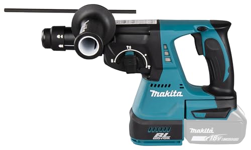 Makita DHR243Z DHR243Z-Martillo ligero 18V SDS-Plus Litio-Ion 24 mm BL (portabrocas) Solo Maquina sin cargador Ni bateria, 1 V, Nero, Large