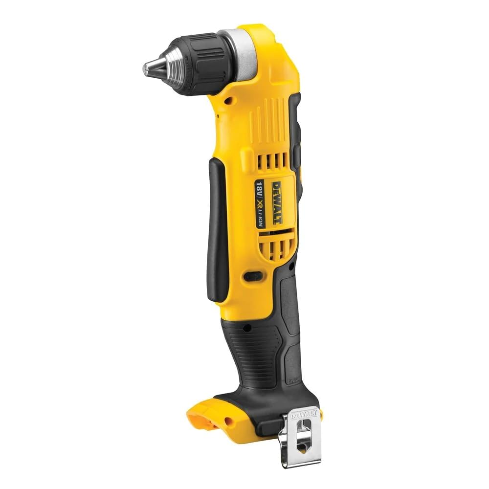 DEWALT DCD740N-XJ Trapano ad Angolo, 2 velocità, in Scatola di Cartone Senza Batteria e Caricabatteria, Corpo Macchina