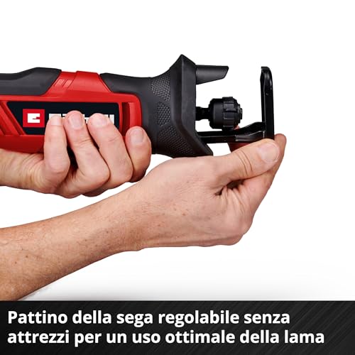 Einhell Scopa a batteria TE-AP 18/13 Li-Solo Power X-Change (18 V, altezza di taglio 13 mm, profondità di taglio 50 mm su legno, forma maneggevole, incl. accessori, batteria esclusa)