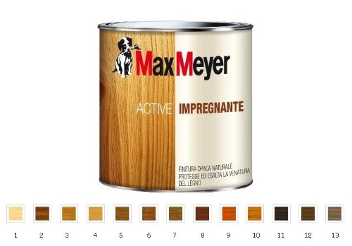 Max Meyer Active Impregnante - Colore: 5 Noce Scuro - Max Meyer - Formato Lt 2,5