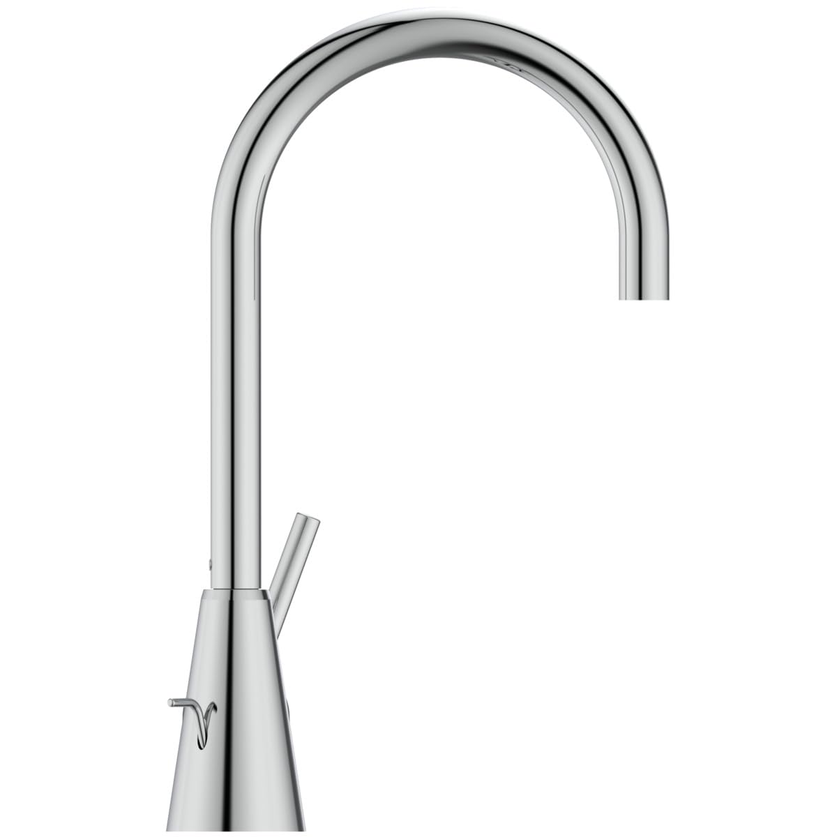 Ideal Standard - Ceraline, Miscelatore monocomando con bocca alta tubolare orientabile 360°, Cromato