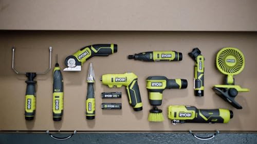 Ryobi RSDP4-120G, Trapano Avvitatore a Batteria 18V, 1 Batteria al Litio 2.0Ah + Caricatore, Impugnatura Orientabile ed Ergonomica, 200 giri/min, Include 2 Punte per Avvitamento da 25 mm