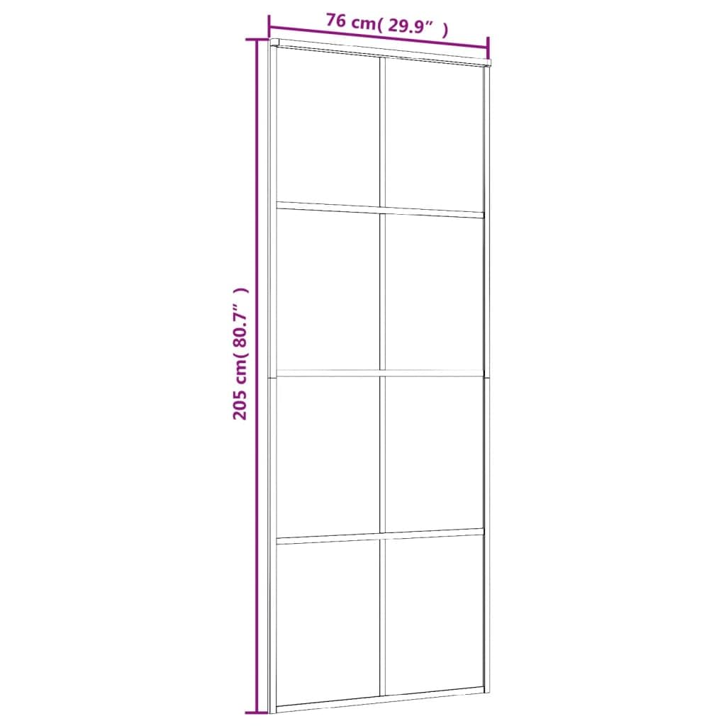 vidaXL Porta Scorrevole in Vetro ESG e Alluminio 76x205 cm Bianca