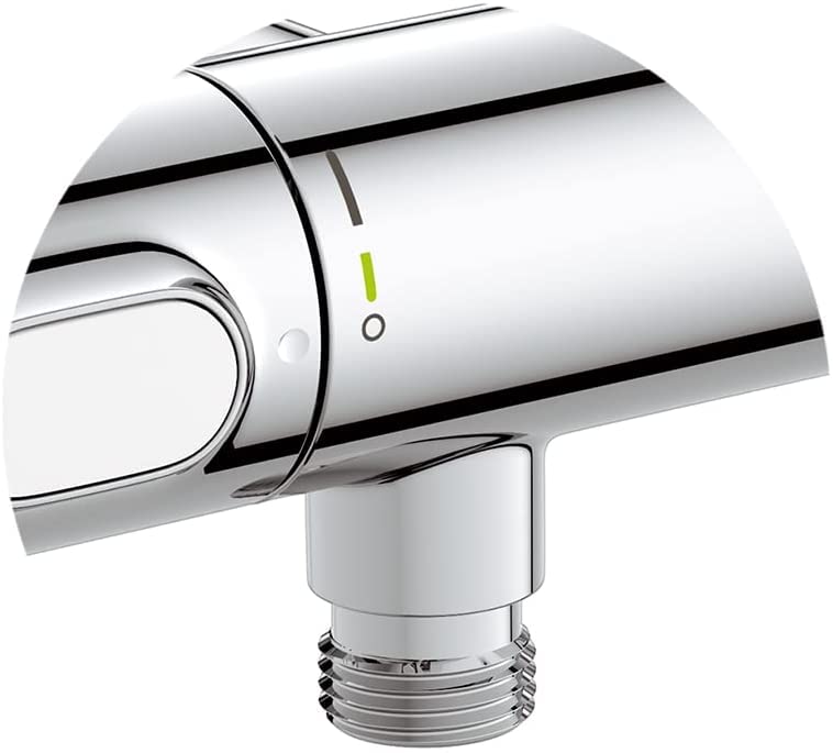 GROHE QUICKFIX, Precision Flow Miscelatore termostatico per doccia, con tecnologia Water Saving e GROHE Ecobutton, blocco di sicurezza a 38°,Cromo, 34840000