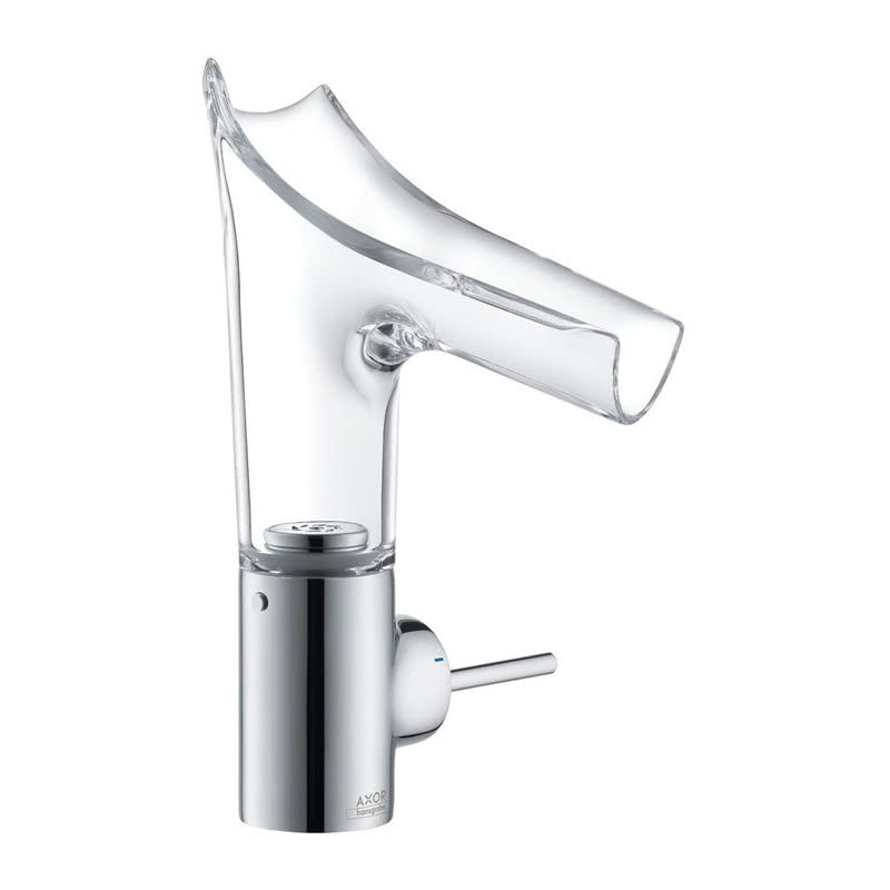 Miscelatore monocomando per lavabo Hansgrohe AXOR Starck V 140 con bocca in vetro e scarico a scomparsa, Colorazione: cromo