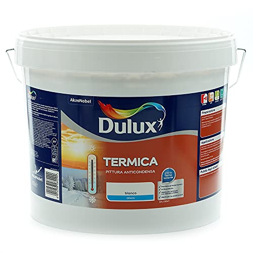 Dulux TERMICA Pittura all'acqua per Interni Termoisolante Anti Condensa Anti Umidità, 10 Litri, Bianco