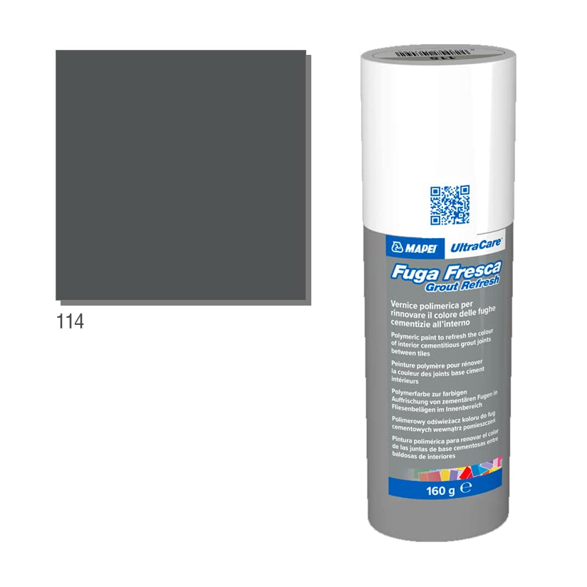 Mapei Ultracare FUGA FRESCA 114 ANTRACITE vernice polimerica per rinnovare il colore delle fughe cementizie Flacone 160gr.