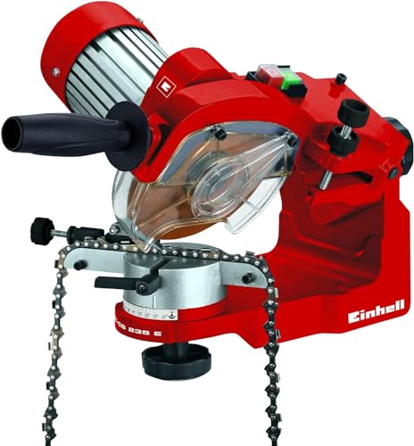 Einhell GC-CS 235 E Affilatrice Serraggio Automatico della Catena, 3000 RPM, 235 W, Rosso, Nero & 4599990 Mola Professionale di Ricambio 3,2