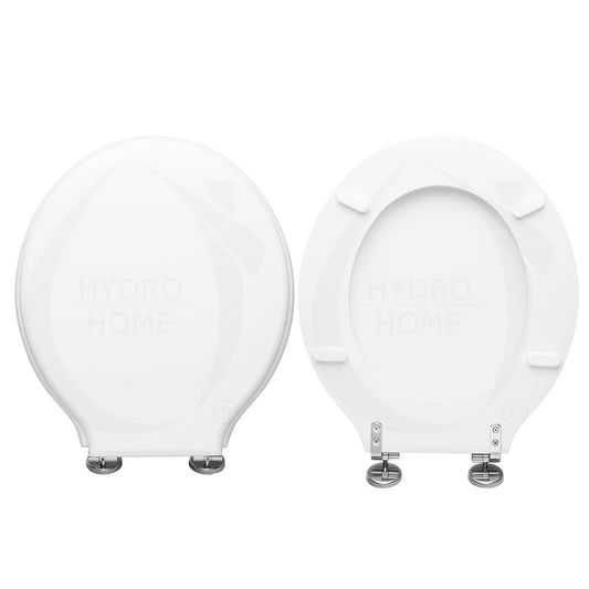 HYDRO HOME Tavoletta Wc Compatibile con MONTEBIANCO POZZI GINORI, Copriwater In Legno Rivestito Con 2 mm Di Resina Colore Bianco, Cerniere Fissaggio Dal Basso MADE IN ITALY