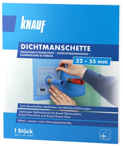 KNAUF – Tenuta 150 x 150 mm per tubi da 32 – 55 mm