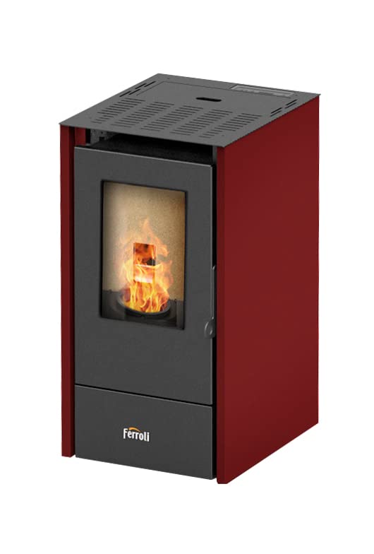 Ferroli Stufa a pellet modulante LIRA SLIM da 6,5 kW per soggiorni fino a 46 m2, con estetica elegante. Classe A+.