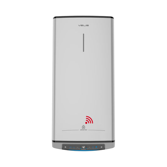 Ariston, Velis Tech Dry Wifi - Scaldabagno elettrico multiposizione, termico elettrico, 50 litri, con Wifi e funzione ECO-EVO 79,7 x 27,5 x 51,5 cm, per installazione in Spagna (classe energetica B)