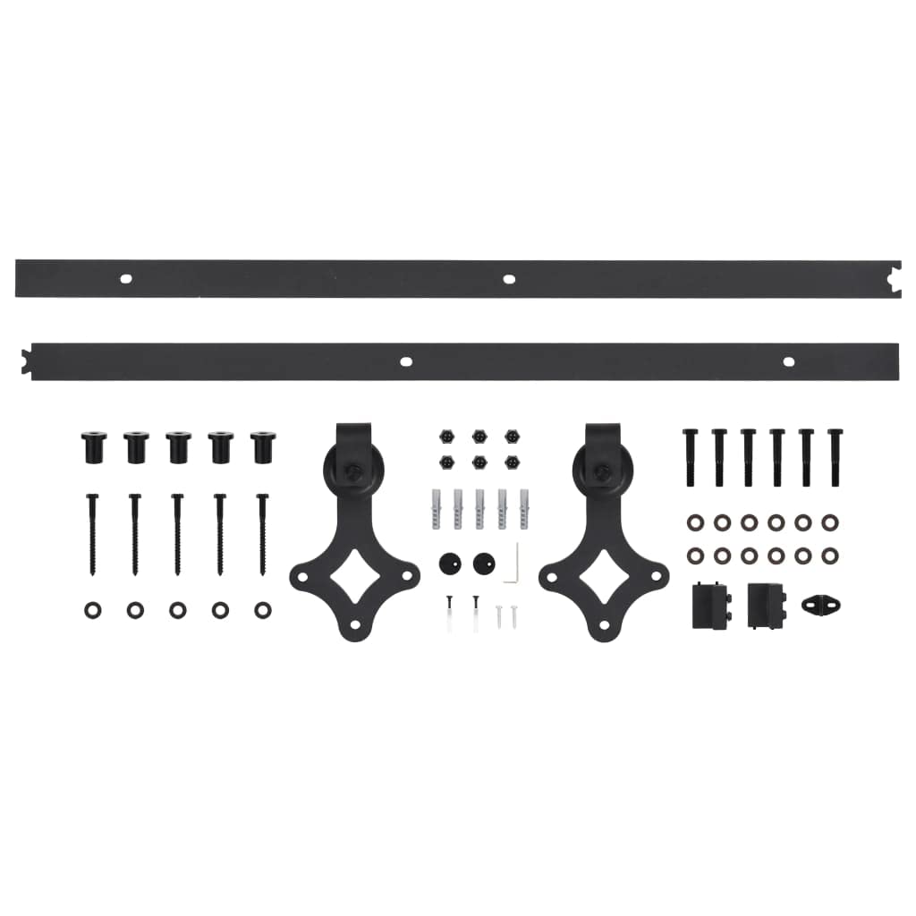 vidaXL Porta Scorrevole con Set Hardware 100x210 cm in Legno di Pino