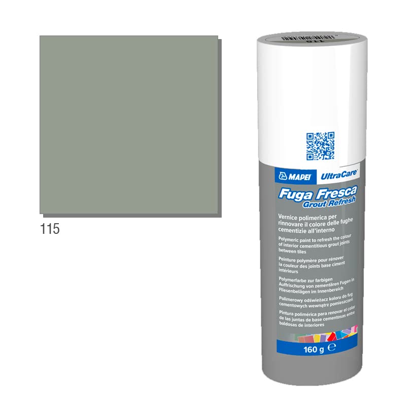 Mapei Ultracare FUGA FRESCA 115 GRIGIO FIUME vernice polimerica per rinnovare il colore delle fughe cementizie Flacone 160gr.