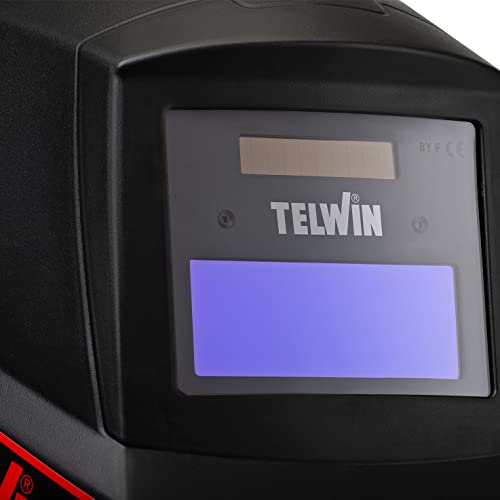 Telwin Force 165 Saldatrice Inverter Ad Elettrodo Con Maschera Automatica E Accessori Di Saldatura, 230 V, 4,23 Kg, Nero Rosso