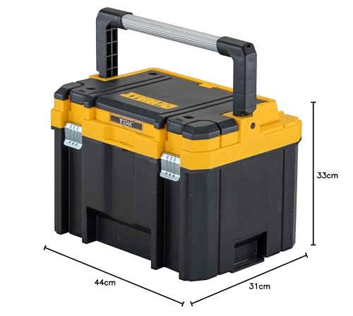 Dewalt DWST1-75774 Valigetta Portautensili Profonda con Maniglione in Alluminio, Giallo/Nero