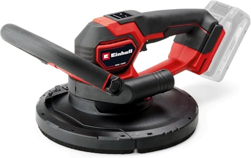 Einhell Professional Levigatrice per cartongesso a batteria TP-DWS 18/225 Li BL Solo Power X-Change (18 V, senza spazzole, incl. 6 x carta abrasiva Ø 225 mm e 1 x panno a rete, senza batteria)