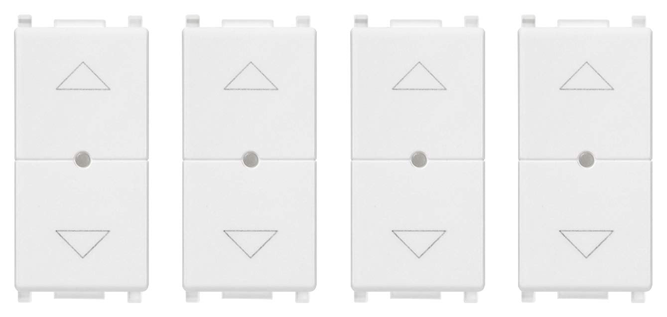 VIMAR 0K14594.01 Plana Kit tapparelle IoT, 4 comandi connessi VIEW Wireless per 4 tapparelle, per controllo da remoto, doppia tecnologia Bluetooth e Zigbee, Bianco