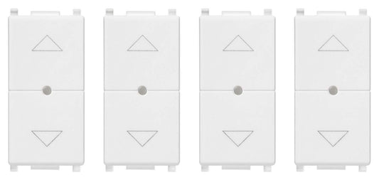 VIMAR 0K14594.01 Plana Kit tapparelle IoT, 4 comandi connessi VIEW Wireless per 4 tapparelle, per controllo da remoto, doppia tecnologia Bluetooth e Zigbee, Bianco