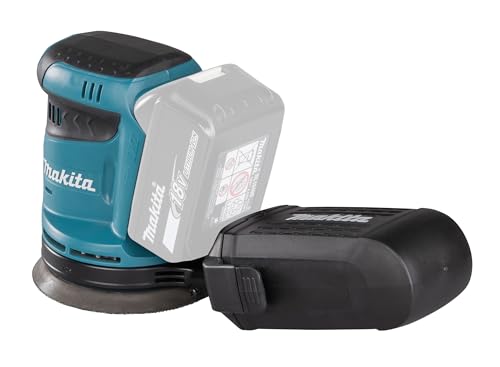 Makita DBO180Z DBO180Z-Lijadora rotorbital 18V Litio 125mm, Nero, S