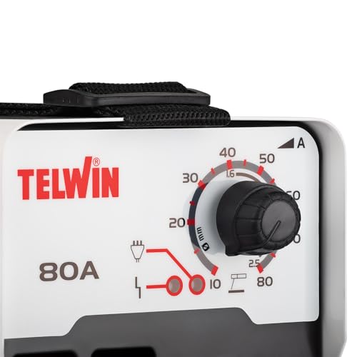 Telwin T-ARC 120 Saldatrice ad Elettrodo inverter portatile con Accessori per Saldatura MMA, 80A