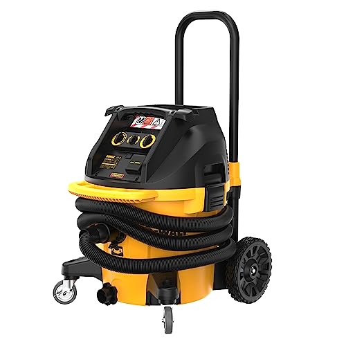 DeWalt DWV905M, Aspiratore Industriale a Umido e a Secco Classe M, 1.400 Watt, 38 litri, include Tubo di Aspirazione, Adattatore AirLock, Adattatore a Gradino, Sacchetto per la Polvere