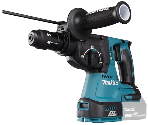 Makita DHR243Z DHR243Z-Martillo ligero 18V SDS-Plus Litio-Ion 24 mm BL (portabrocas) Solo Maquina sin cargador Ni bateria, 1 V, Nero, Large