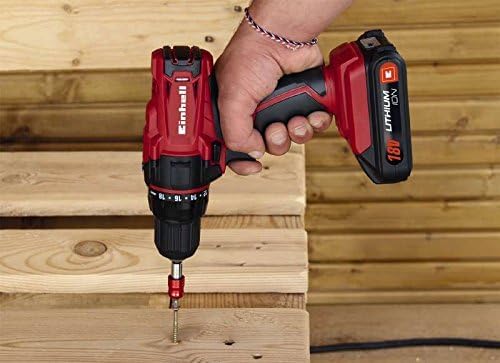 Einhell TC-CD 18-2 Li (1x1,5Ah) Trapano avvitatore a batteria (18 V, corrente 1,5 Ah, Li-Ion, 2 velocità, torsione 38Nm, mandrino 10mm, incl. caricabatterie)