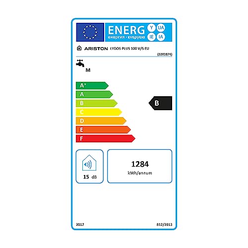 Ariston Lydos Plus 3201874 Scaldabagno Elettrico, smaltatura al titanio, Bianco, 100 Lt