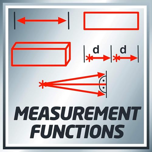 Einhell TE-LD 60 Misuratore Laser (campo misurazione 0,05 m - 60 m, precisione +/- 2 mm/m, classe II, diodo 635, gestione via APP)