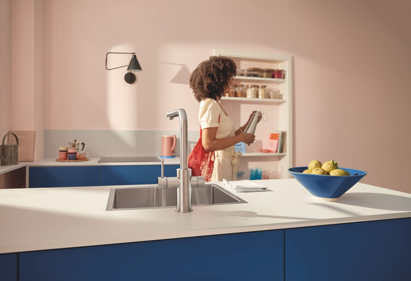 Grohe 30601DC0 Sistema per la filtrazione dell'acqua, Satinato, L-Auslauf