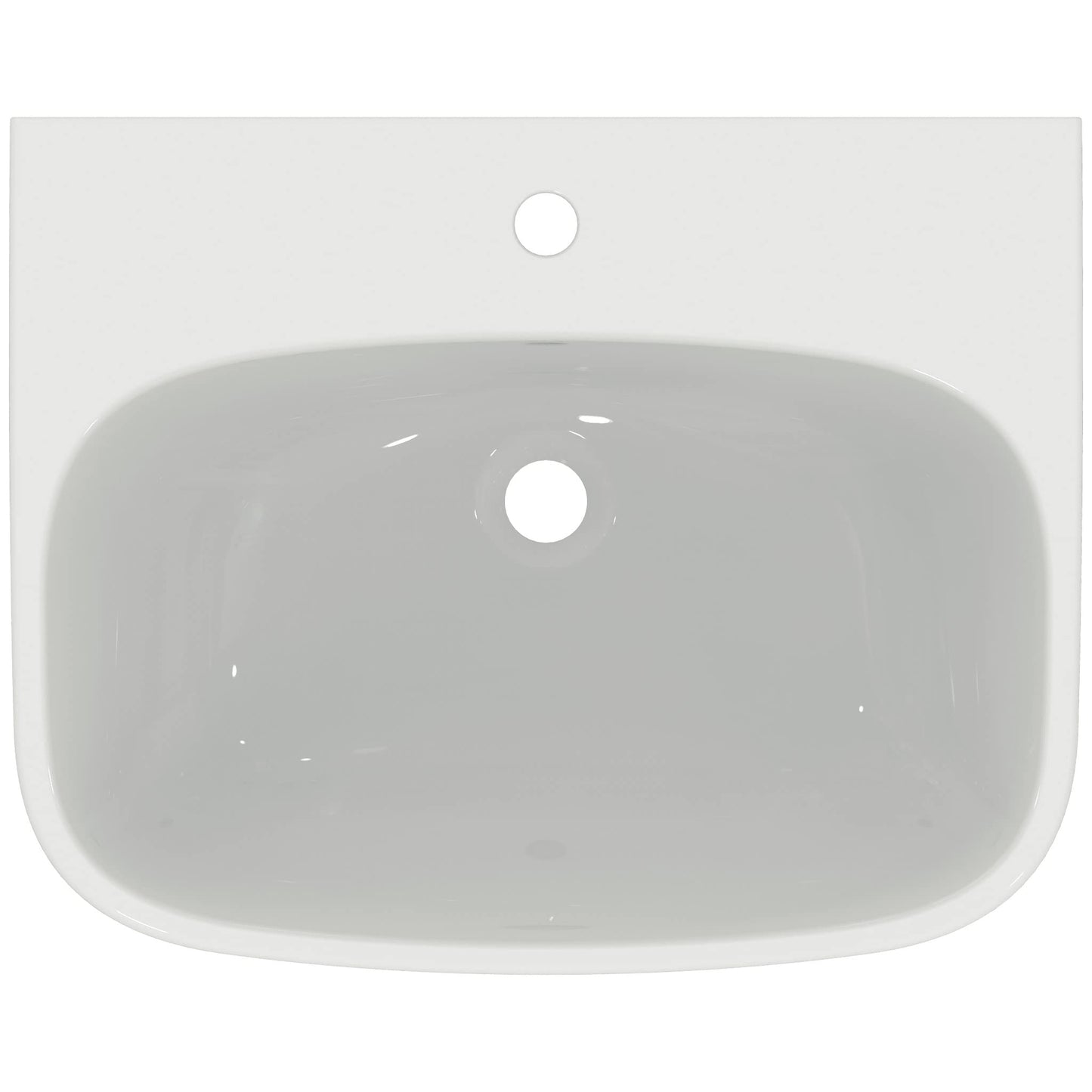 Ideal Standard - i.life A, Lavabo da 60cm, Lavandino bagno con foro rubinetteria e troppopieno, E-packaging dedicato al trasporto di ceramica, Bianco