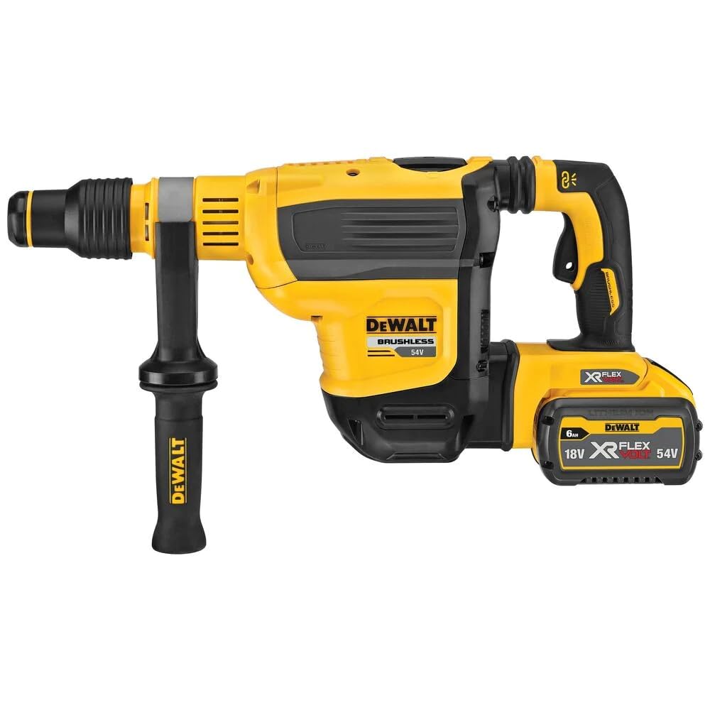 DEWALT DCH614X2-QW - Martillo Electroneumático sin escobillas XR FLEXVOLT 54V SDS-Max 6kg 45mm 10,5J,2 baterías y maletín