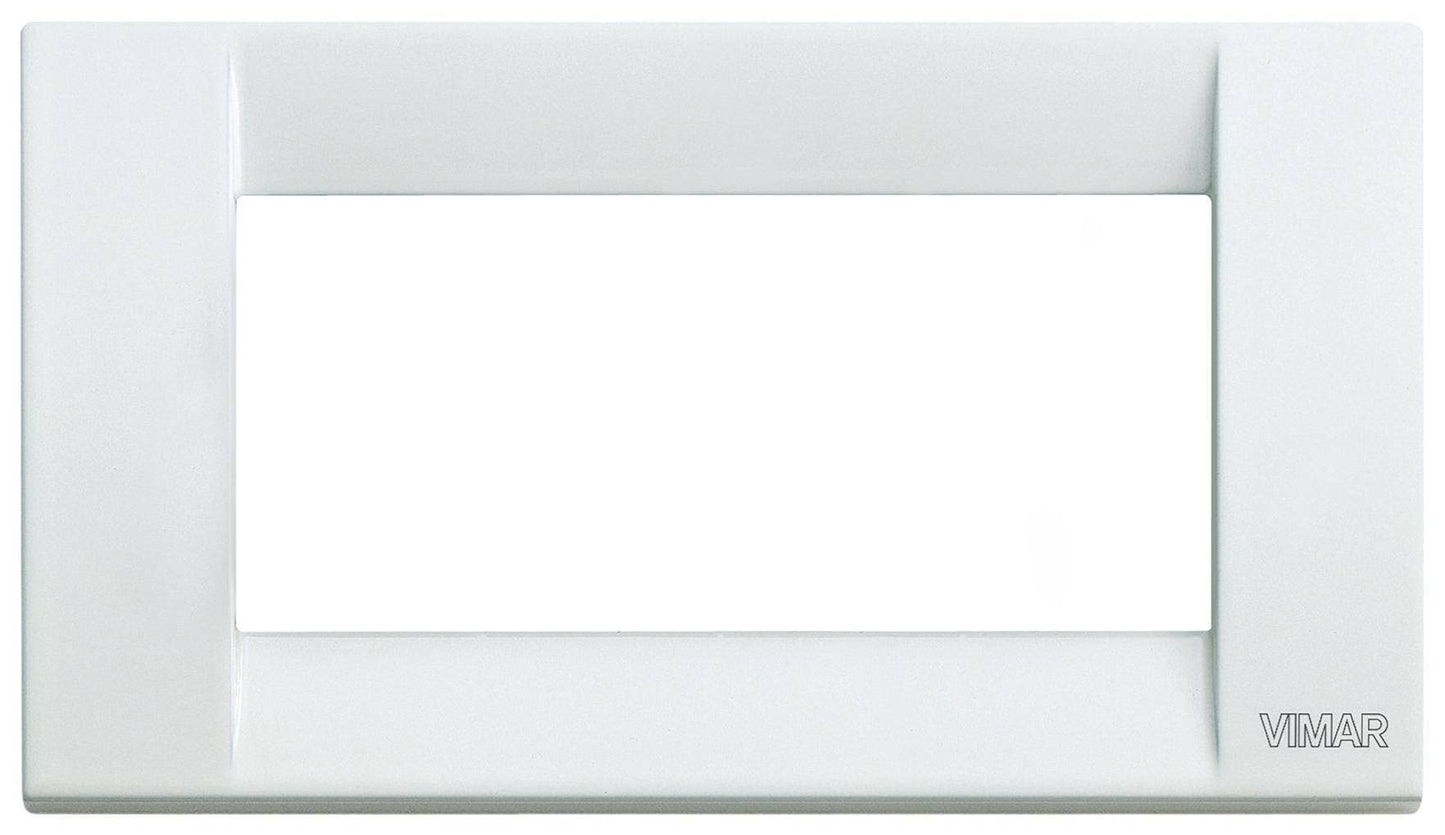 Vimar Serie Idea – Placca Classica 4 Modulo metallo bianco