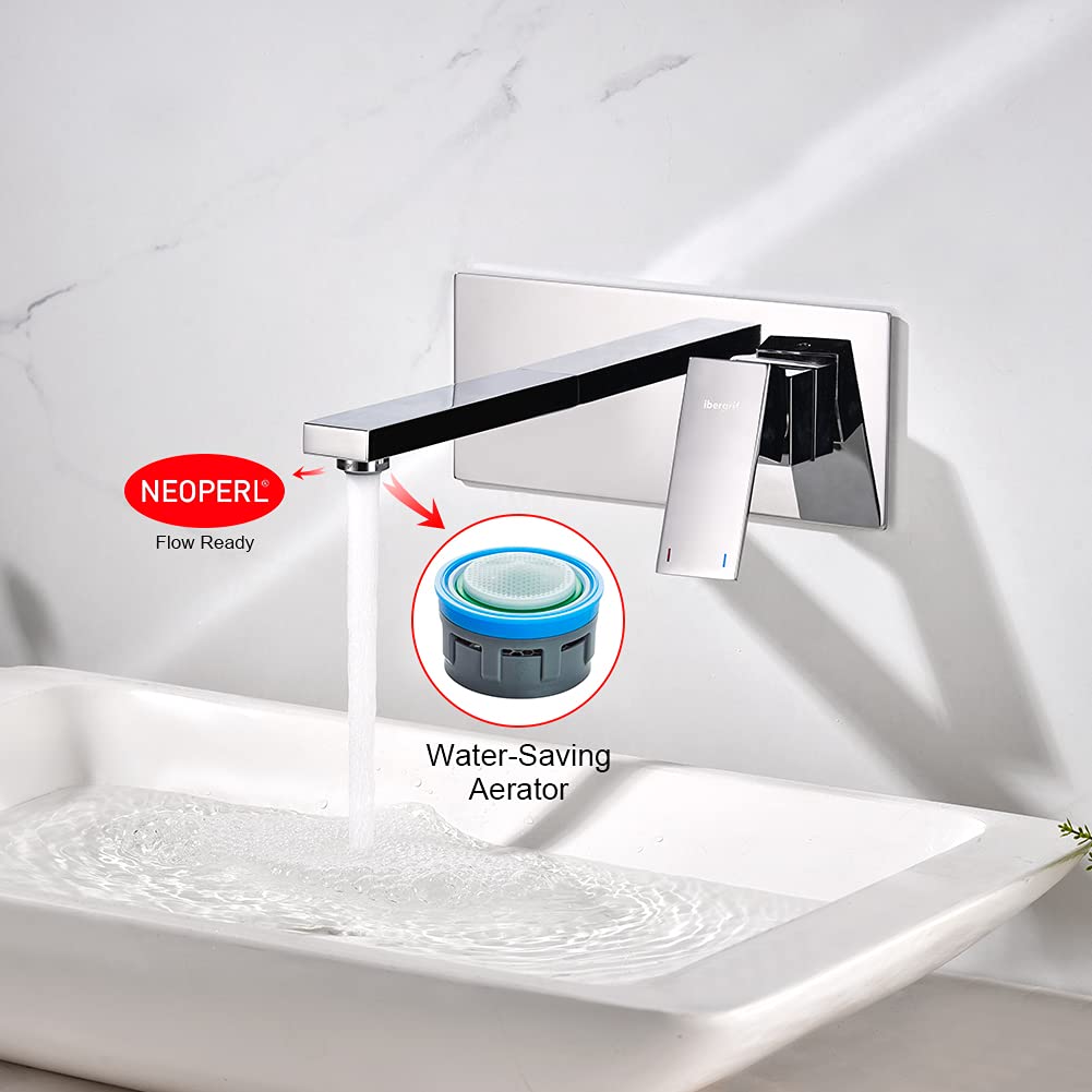 Ibergrif Atenas, Miscelatore Lavabo Incasso, Rubinetto Monocomando per Bagno, Cromo