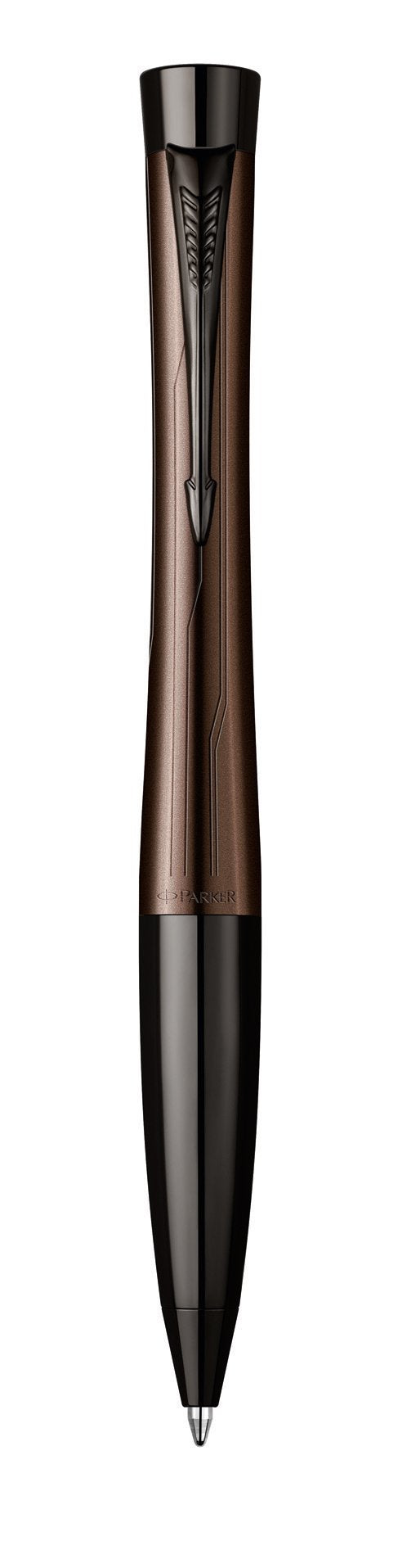 Parker - Urban Premium: Penna a Sfera Marrone Metallizzato CT, Finiture Cromate, Meccanismo Twist.