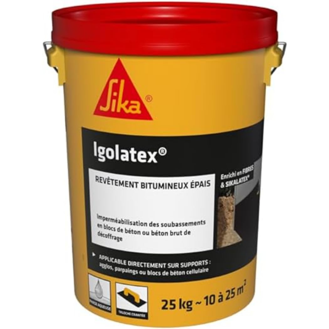 Rivestimento di impermeabilizzazione bituminose per i basamento – igolatex – 25 kg