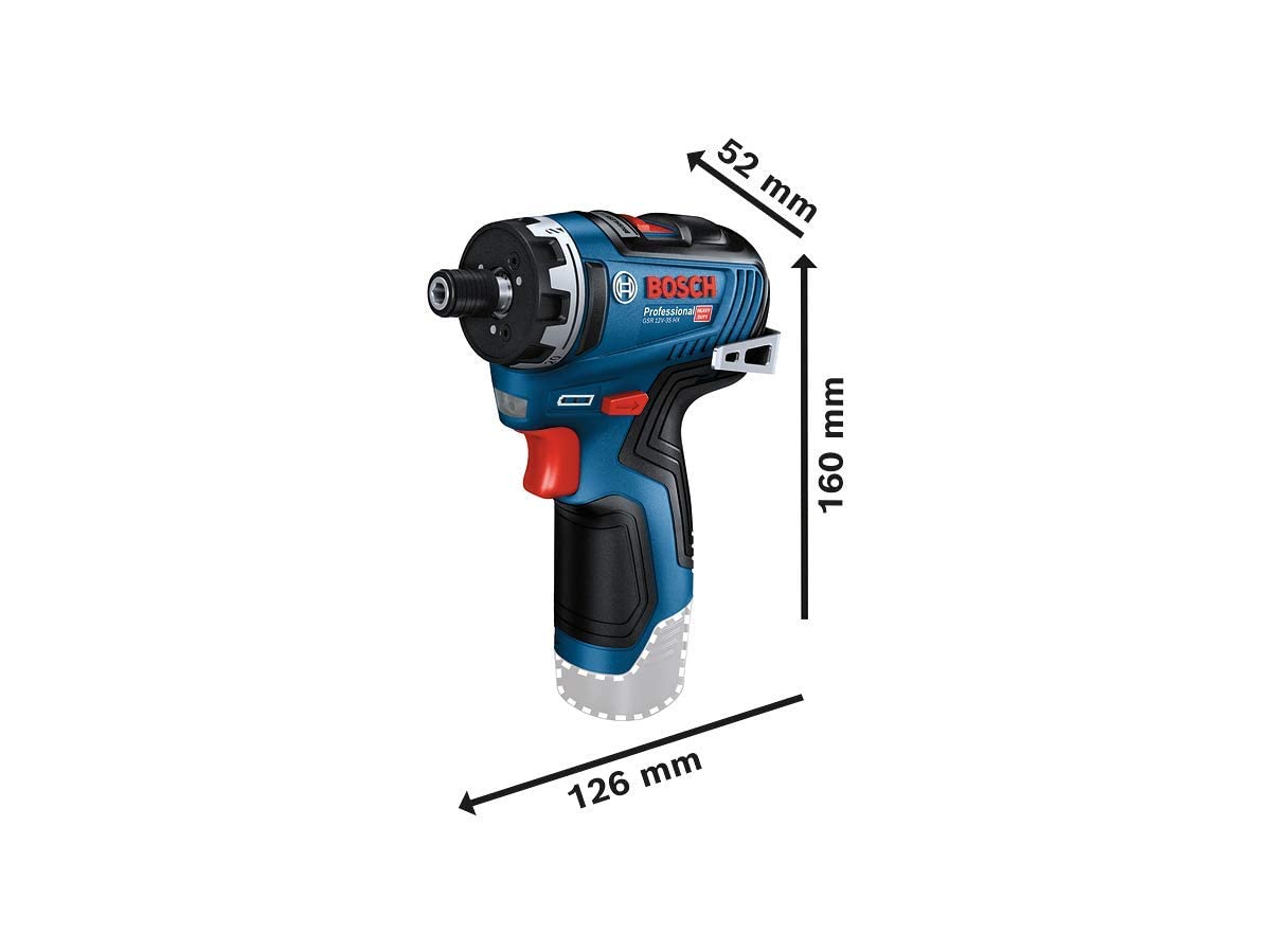 Bosch Professional 12V System Trapano-avvitatore a Batteria GSR 12V-35 HX, Batteria e Caricabatteria non Incluse, in Scatola di Cartone