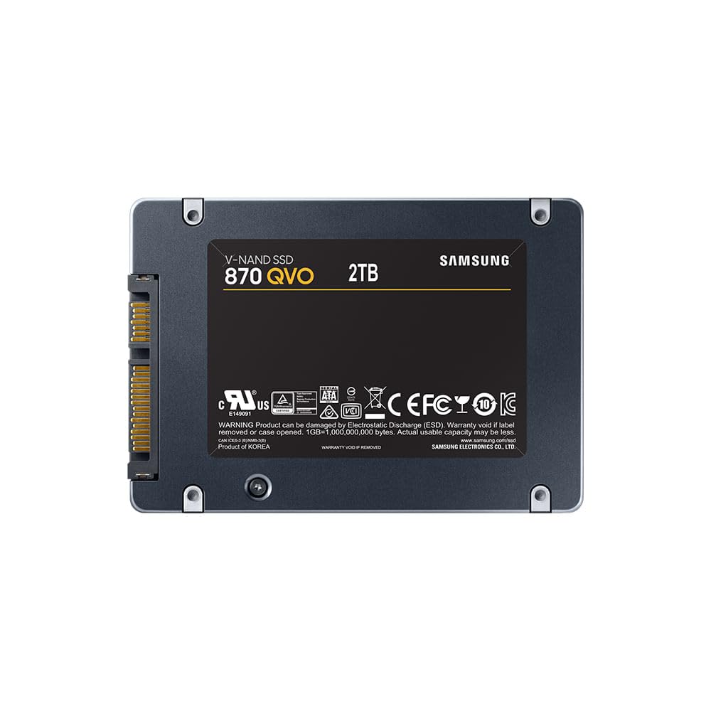 SAMSUNG 870 QVO 4TB SSD interno 6.35cm (2.5") SATA 6Gb/s Retail MZ-77Q4T0BW, 4000 Go