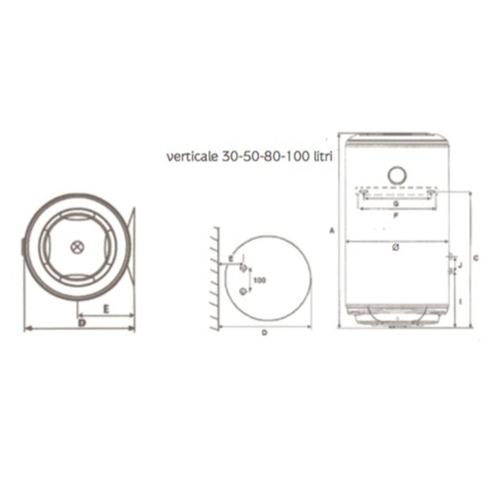 Baxi - SCALDABAGNO ELETTRICO BAXI 50 LT VERTICALE 2 ANNI