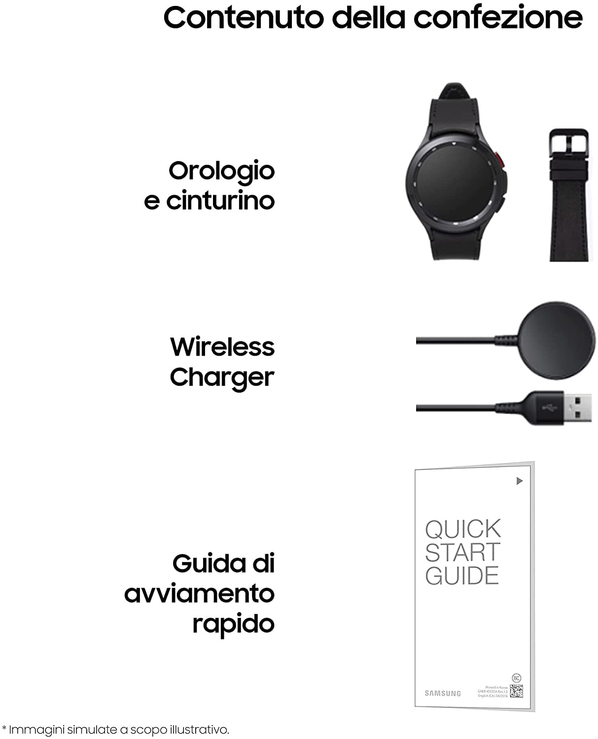 Samsung Galaxy Watch4 Classic BT 46mm SmartWatch Acciaio Inox, Ghiera Rotante, Monitoraggio Benessere, Fitness Tracker, Colore Argento